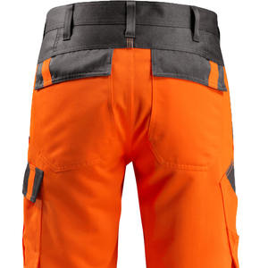 Pantalones de Seguridad para Motosierra de Alta Visibilidad, Transpirables e Impermeables, Estilo Delantal Forestal, Protección Naranja para Piernas, Microfibra Negra - Product Image 6