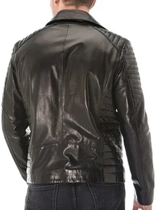 Chaqueta de Cuero Negra para Motociclista Vanguard, Original - Product Image 3