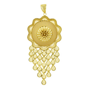Conjunto de Colgantes Tradicionales de Moda al por Mayor, Chapados en Oro de 14K, 18K, 24K, Estilo Etíope, Eritreo, Africano, Nigeriano, Turco, Dubái, para Novias - Product Image 3