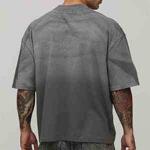 T-shirt Homme Oversize Personnalisé Hip Hop Délavé Effet Soleil Écologique Séchage Rapide Décontracté Streetwear Été - Product Image 3