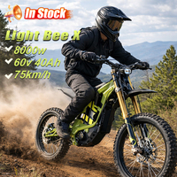 Sepeda Listrik Light Bee X 2025 8000W Bertenaga Tinggi Baterai Lithium Surron Sepeda Motor Trail Listrik Rangka Paduan Aluminium Rem Cakram Hidrolik