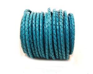 Cordones de Cuero Trenzado Redondos de Alta Calidad de 5 mm y 3 mm con Logotipo Personalizado para Manualidades y Joyería, Gran Venta en India - Product Image 4