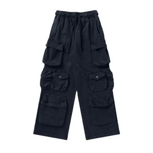 Pantalon de jogging ample pour homme en molleton épais style vintage OEM avec cordon de serrage à la taille - Product Image 1