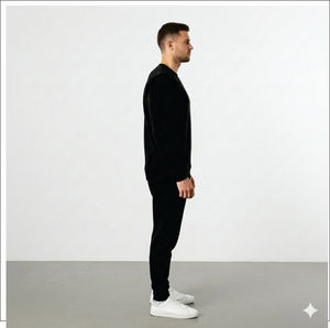 เสื้อสเวตเชิ้ตคอกลมแบบเรียบ ผู้ชาย สกรีนโลโก้ได้ ผลิตในปากีสถาน สไตล์ลำลอง ทรงโอเวอร์ไซส์ - Product Image 3