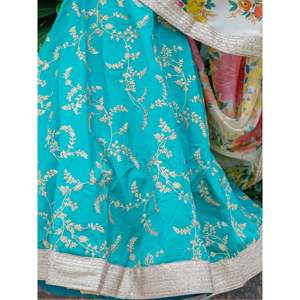 Bridesmaid Lehenga Choli in Blue <b>Sequins</b> Art Silk for Sangeet - Product Image 2