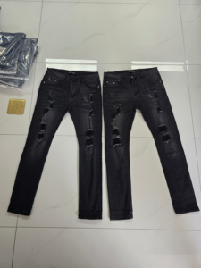 BEST ROCK INTERNATIONAL - Jeans Azules Sólidos de Moda para Hombre, Elásticos, Rectos, Transpirables, Ligeros, de Cintura Media, Casuales, Lavados - Product Image 5