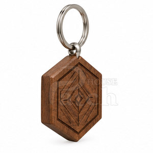 Custom Natural Wood Keychain Personalized Key Ring Handmade Style For <b>Gifts</b> Wedding Events <b>Bags</b> Backpacks And Accessories - Product Image 4