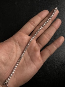 Bracelet Tennis Unique et Élégant en Argent Sterling 925, Sertissage Pavé de Morganite Ovale, Bijou Charmant, Idéal Cadeau - Product Image 5