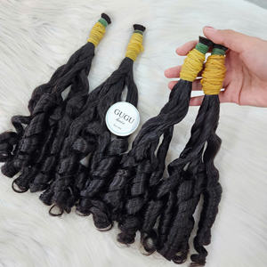 Cabello Humano Virgen Vietnamita Negro a Granel GUGU HAIR, 100% Grado 12A, 100 Gramos, 18 Pulgadas, Cabello Rizado con Volumen para Todos los Colores - Product Image 3
