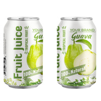 330ml Tropi Flavoured Puree Magere Guave & Watermeloen Fruitdrank in blik, geëxporteerd naar Saoedi-Arabië, VS, China, Korea, Europa