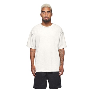 T-shirt surdimensionné pour homme, personnalisé par le fabricant, en coton 100% écologique, délavé à l'acide, à manches longues, avec impression sérigraphique - Product Image 3