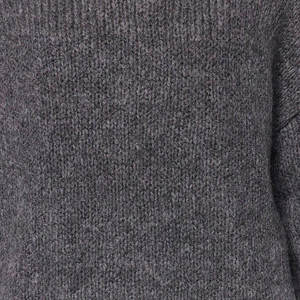 Pull en maille épaisse gris foncé pour femme, col montant, haut décontracté et ample pour l'hiver, idéal pour la détente - Product Image 5