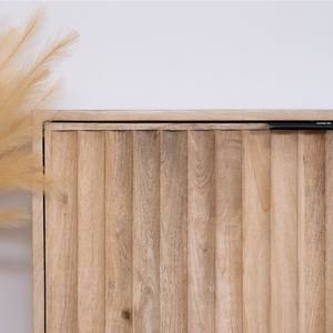 Aparador de 3 puertas Vandana Crystal Comfort en madera maciza de mango con frentes acanalados, estilo Japandi contemporáneo Lanora - Product Image 3