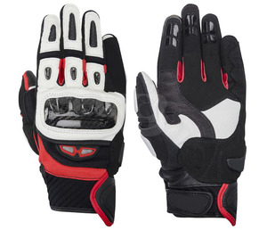 Gants de moto en cuir personnalisables à prix de gros, pour l'hiver, course sportive, doigts complets, coupe-vent, compatibles écran tactile, fermeture éclair - Product Image 1