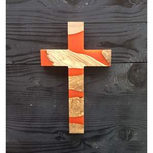 Placa de Madera y Resina con Cruz para Oración Cristiana, Cruz de Resina para la Fe, Oración Cristiana Devocional - Product Image 3