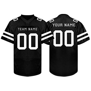 Maillot de football américain surdimensionné en tissu Dry Fit, fabriqué sur commande, toucher doux, broderie de numéro personnalisée, qualité supérieure - Product Image 2
