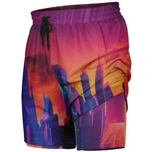 MMA No-Gi BJJ <b>Shorts</b> for Boxing & <b>Grappling</b>-Washed Four-Way Stretch Breathable Front Logo Cross Training Kickboxing - Product Image 3