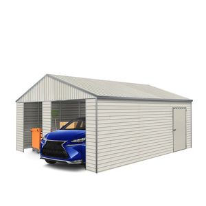 Cabanon métallique de garage double 21 'X 19' avec porte d'entrée latérale abandonnée-Remplacé par l'équipement d'entretien automobile TMG-MS2020 2030 - Product Image 1