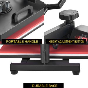 Set di 8 Macchine per Trasferimento a Caldo Multifunzionali Digitali da 1050W con Doppio Display LED, Pressa a Caldo Combo 15x15 Pollici - Product Image 5