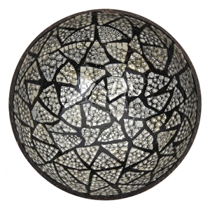 Tazón de cáscara de coco con patrón tallado a mano, material ecológico, superficie lisa y pulida para cocinas - Product Image 2