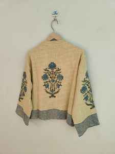 Chaqueta Bomber de Algodón con Estampado Indio, Prenda Exterior Étnica Hecha a Mano, Reversible, Ecológica, de Invierno, Unisex, para Mujer - Product Image 5