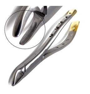 Forceps d'extraction dentaire manuels professionnels en acier inoxydable à pointes dentelées pour extraction de dents supérieures et inférieures - Product Image 2