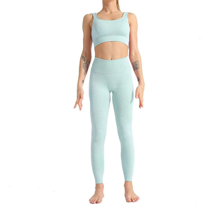 Nouveauté : Ensemble de yoga sans manches pour femme, haut extensible et leggings, idéal pour le fitness, le yoga et les tenues de sport quotidiennes - Product Image 1