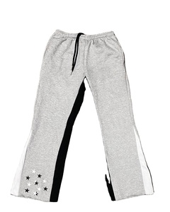Pantalon évasé léger 100% coton, délavé à l'acide sur mesure, streetwear, jogging, imprimé en français, transfert de chaleur, vente en gros - Product Image 1