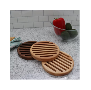 Wood <b>Trivet</b> Wholesale High Quality Wooden <b>Trivets</b> for Hot Dishes Custom Logo Wood <b>Trivets</b> Hot Sale - Product Image 3