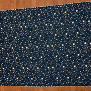 Designer Georgette Dupatta Embroidery Fabric Premium Floral Sequins Work Fabric For Party Wear Dresses <b>Wedding</b> Outfit Material - Product Image 3