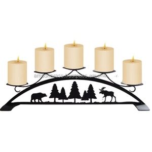 เชิงเทียนเหล็กแบบดั้งเดิมสำหรับตกแต่งที่ทำด้วยมือของตกแต่งบ้าน/งานแต่งงาน/งานปาร์ตี้ - Product Image 1