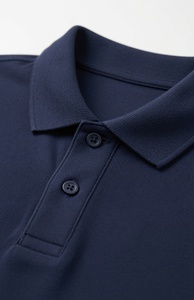 Men's Blue Cotton Poplin for Shirt Short Sleeve Casual Button <b>Down</b> Collar Summer Breathable Solid Color Custom Logo 140g - Product Image 2