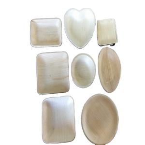 Plats et assiettes en bambou jetables pratiques Areca avec design végétal à motifs fonctionnels pour les pique-niques de fêtes de voyage - Product Image 3