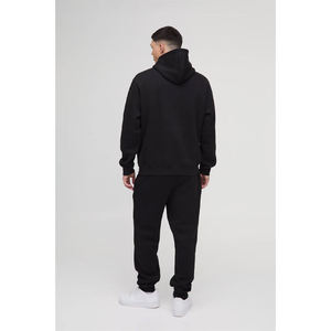 Custom Wholesale <b>Oversized</b> Winter Unisex Tracksuit Cotton Heavy Weight Graphic Raw Hem Satin <b>Sweatpants</b> And Hoodie Sets - Product Image 6