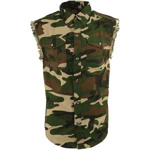 Chaleco Vaquero Ligero de Cuero DM4010 para Hombre, Estilo Camuflaje, con Aspecto Vintage y Desgastado, Sin Mangas, 2025 - Product Image 6