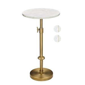 Mesa de centro de lujo con base de metal texturizado orgánico y tapa redonda, mesa auxiliar moderna para sala de estar o decoración de bar. - Product Image 3