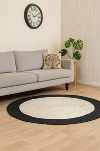 <b>Large</b> Living Room Handmade Jute <b>Rug</b> 8x10 ft Braided Natural Fiber Round Bohemian Style Eco-Friendly Solid Color - Product Image 6
