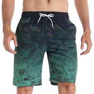 Pantalones cortos de verano elásticos con impresión de logotipo personalizado, los más vendidos, transpirables, para la playa, 100% algodón, para hombre - Product Image 2