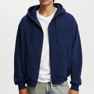 Sudadera con Capucha para Hombre, Color Gris Jaspeado, con Cierre, Lavado Ácido, 100% Algodón, Felpa Francesa, Corte Holgado, Informal, para Otoño - Product Image 5