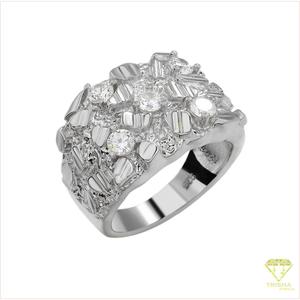 Bold Multi <b>Stone</b> Moissanite Diamond <b>Ring</b> With 925 Sterling Silver Gold Tone Finish <b>For</b> <b>Men</b>’s Premium Wholesale Fashion Jewelry - Product Image 4