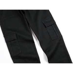 Pantalones Cargo de Mezclilla para Hombre, Corte Slim Fit, Pierna Recta, con Detalle de Bolsillo, Estilo Hip Hop Urbano, Ligeros, Lavado Medio - Product Image 6