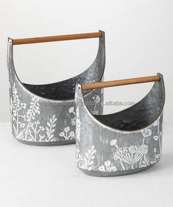 Macetas y jardineras galvanizadas para decoración de jardín Maceta de plantas de metal Macetas y jardineras galvanizadas - Product Image 2