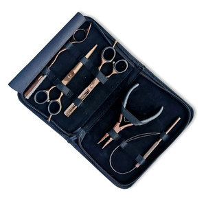 Kit de Herramientas Profesionales para Extensiones de Cabello Humano de Alta Calidad con Tijeras de Peluquería, Color Plata y Oro Rosa, con Logotipo Personalizado, Precio al por Mayor - Product Image 5