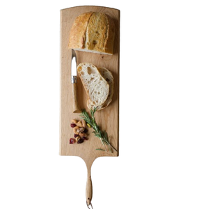 Planche à découper plate de boucher, design exclusif marron, forme arrondie, pour fruits, légumes, fromages, viandes et poissons - Product Image 6