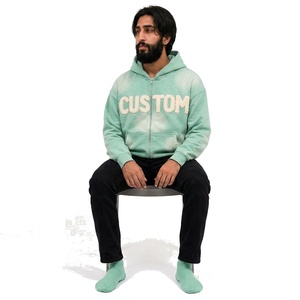 Sudadera con capucha estilo streetwear relajado para hombre, forro polar grueso personalizado, suministro al por mayor de marca, para compradores mayoristas de EE. UU. - Product Image 5