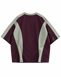 T-shirt Oversize Unisexe en Coton Bordeaux Sauge à Épaules Tombantes, Style Streetwear, Vêtement Personnalisé pour la Vente en Gros et Marque Privée - Product Image 2