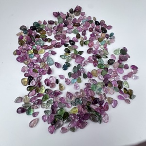 Lote de Turmalina Natural Multicolor en Forma de Pera Cabujón de 133 Quilates |   Piedras Preciosas Sueltas de 3x5mm a 6x8mm - Product Image 1