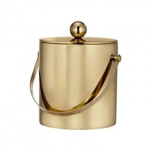 Cubo de hielo metálico exclusivo con superficie dorada pulida, enfriador de champán de lujo para bodas, eventos, restaurantes, hoteles, bares y el hogar. - Product Image 5
