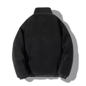 Veste polaire à capuche imperméable et respirante pour homme, motif réfléchissant, couleur unie, poches, fermeture éclair, personnalisable en usine - Product Image 4
