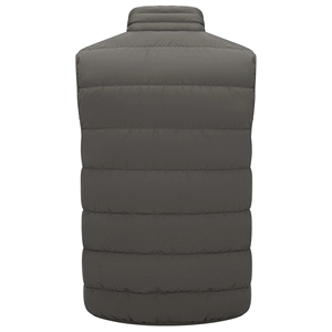 Men's <b>Black</b> Stand Collar Quilted <b>Vest</b> Windproof Casual Outerwear Polyester Wadding Single Button Solid Color Regular Length - Product Image 6